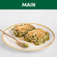 Lasagnetta spinaci, asparagi piselli e pesto